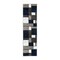 World Rug Gallery Contemporary Modern Boxes Design Soft Runner Rug 2' x 7'2'' Navy 106NAVY2X7 - alternate 2